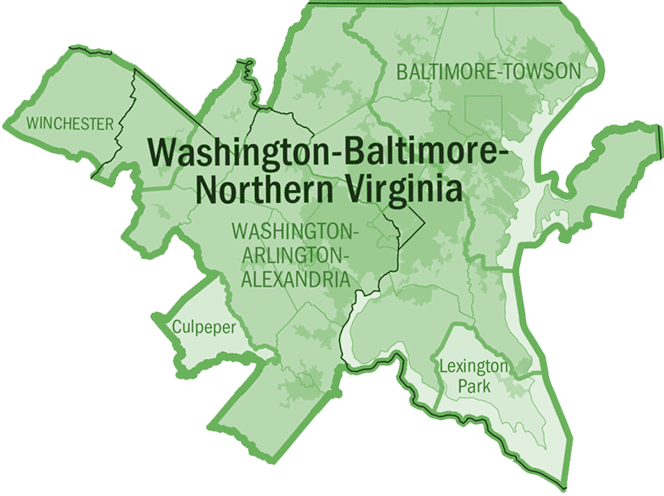 Washington, Baltimore, Northern Virginia service area